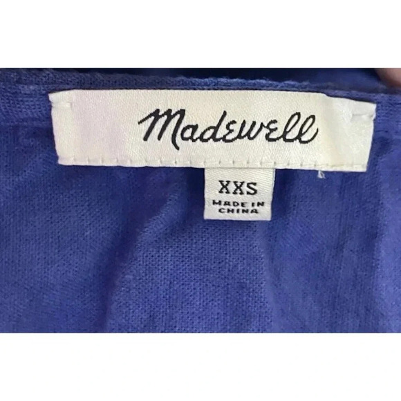 Madewell Linen Blend Cami Midi Dress Blue Size XXS - Picture 5 of 6